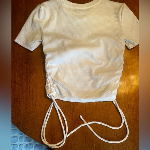 White Zara side tie top - Picture 3 of 5